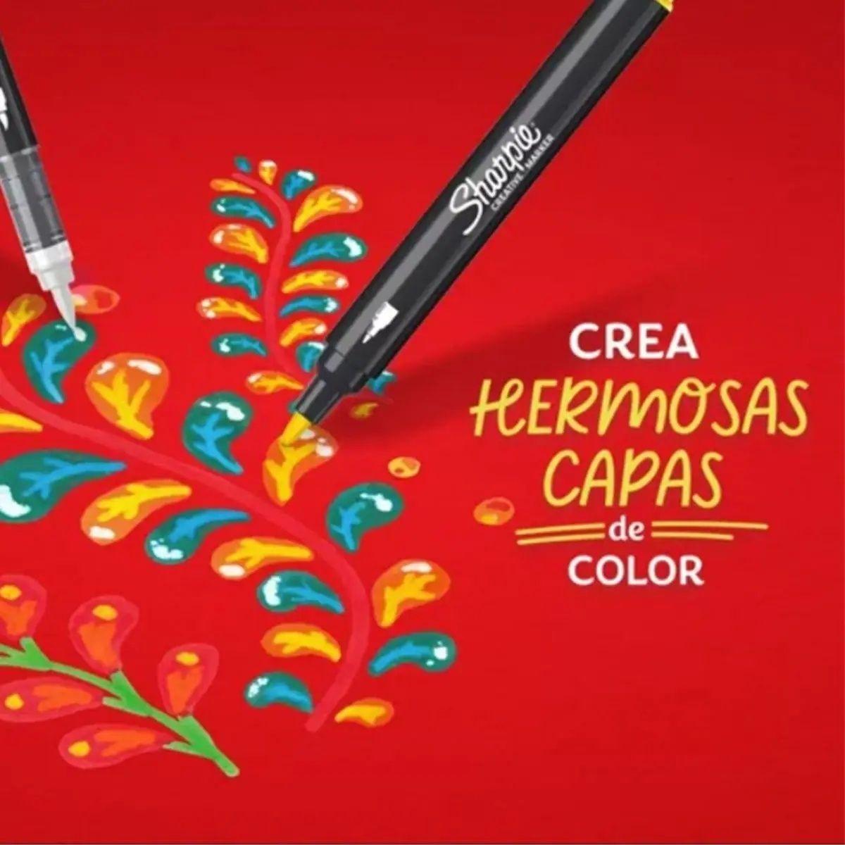 Marcadores Sharpie Acrylic Punta Fina Set 5 Colores Básicos-5