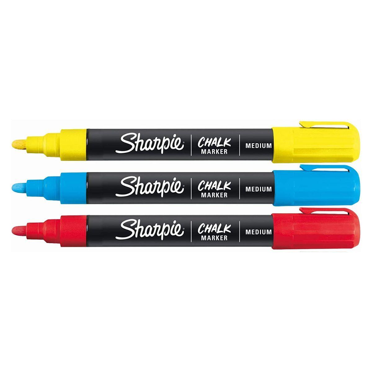 Set 3 Marcadores Sharpie de Tiza Líquida Borrable Primarios-2
