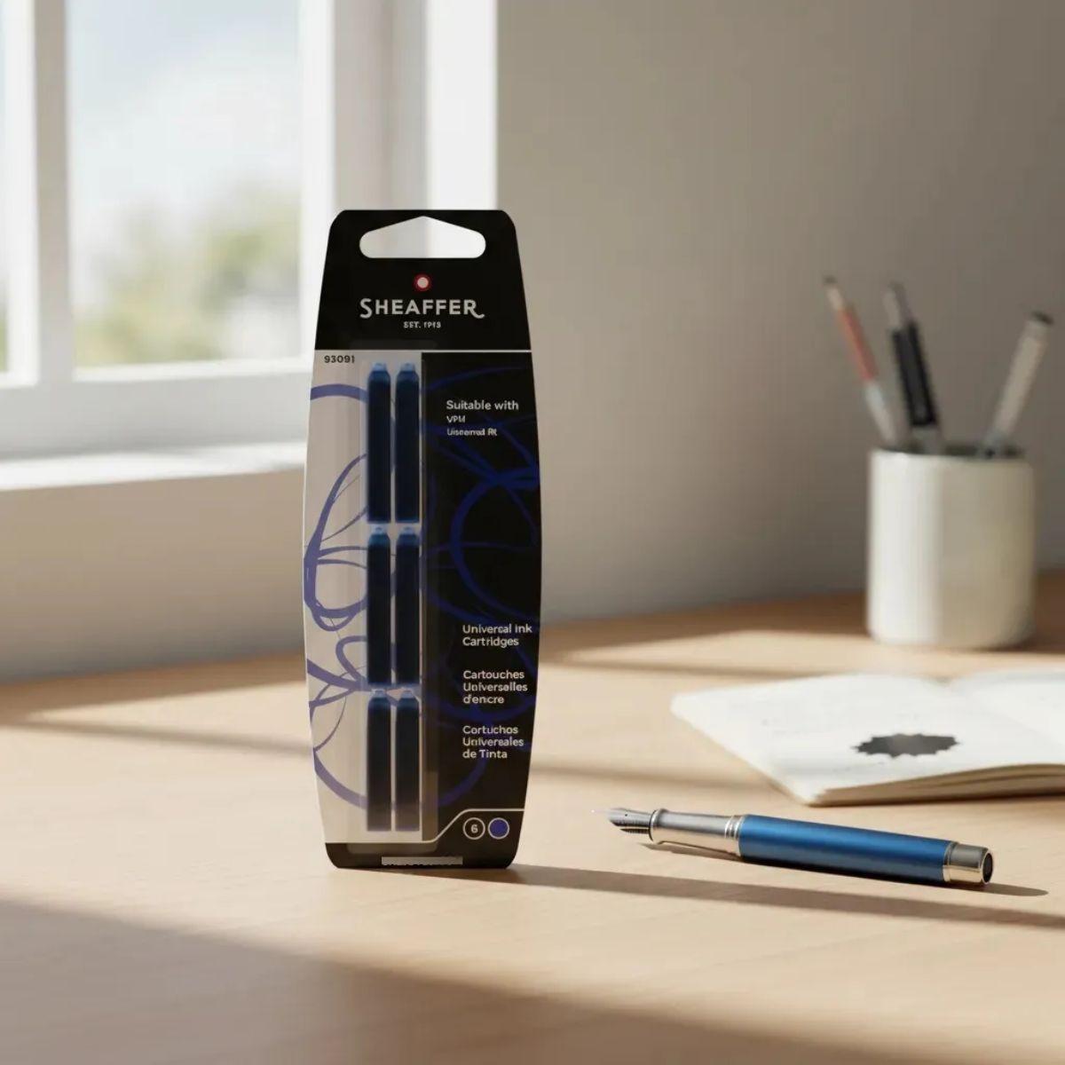 Cartuchos para Pluma Sheaffer VFM 6 Unidades Azul-2