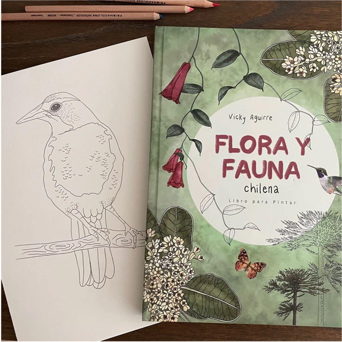 Libro para Colorear Flora & Fauna Chilena Vicky Aguirre-1
