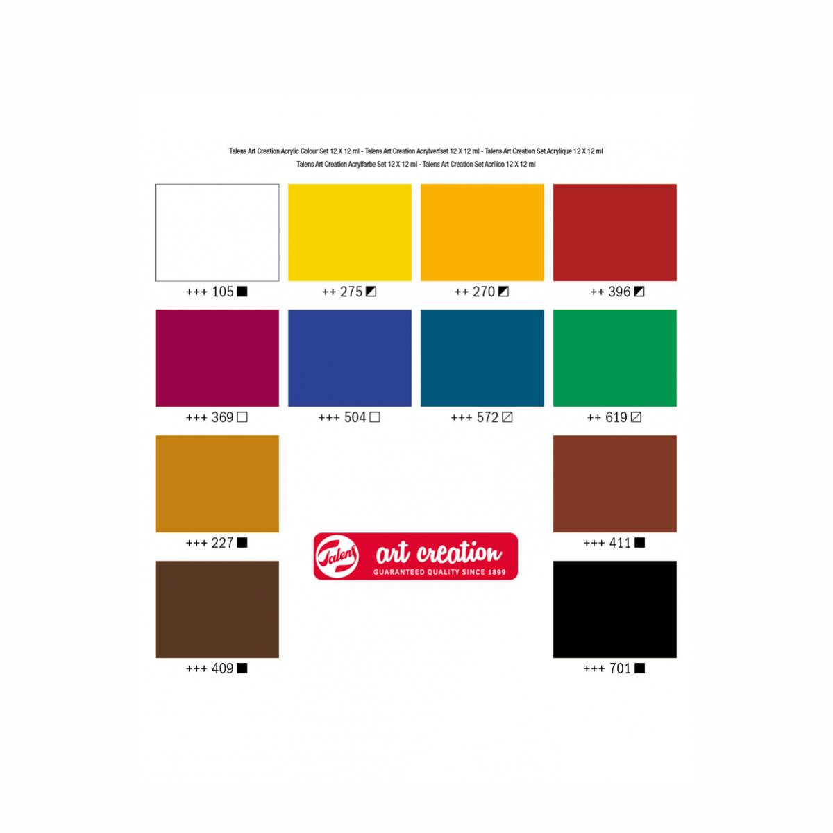 Acrílicos Art Creation Pack 12 Colores 12ml-3