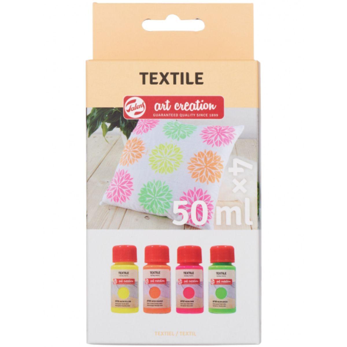 Pintura Textil Art Creation Set 4 Colores Neón 50ml-3
