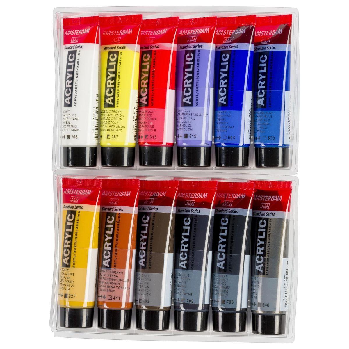 Acrílico Amsterdam Pack 12 Colores 20ml Paisaje Urbano-2
