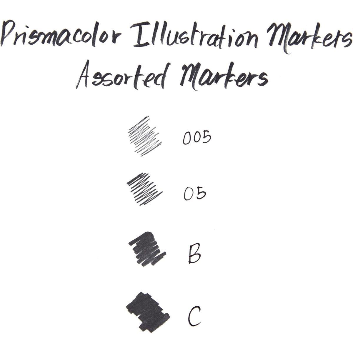 Tiralíneas y Marcador Prismacolor Premier Set 4 Negros-3