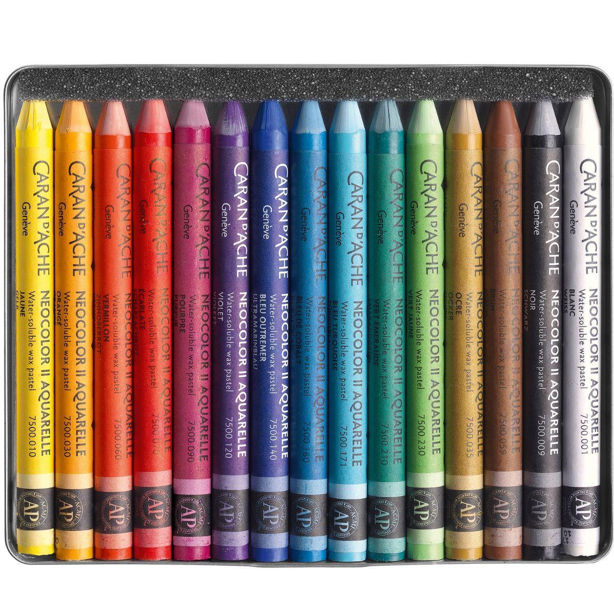 Pasteles De Cera Neocolor II Caran d Ache Set 40 Colores-3
