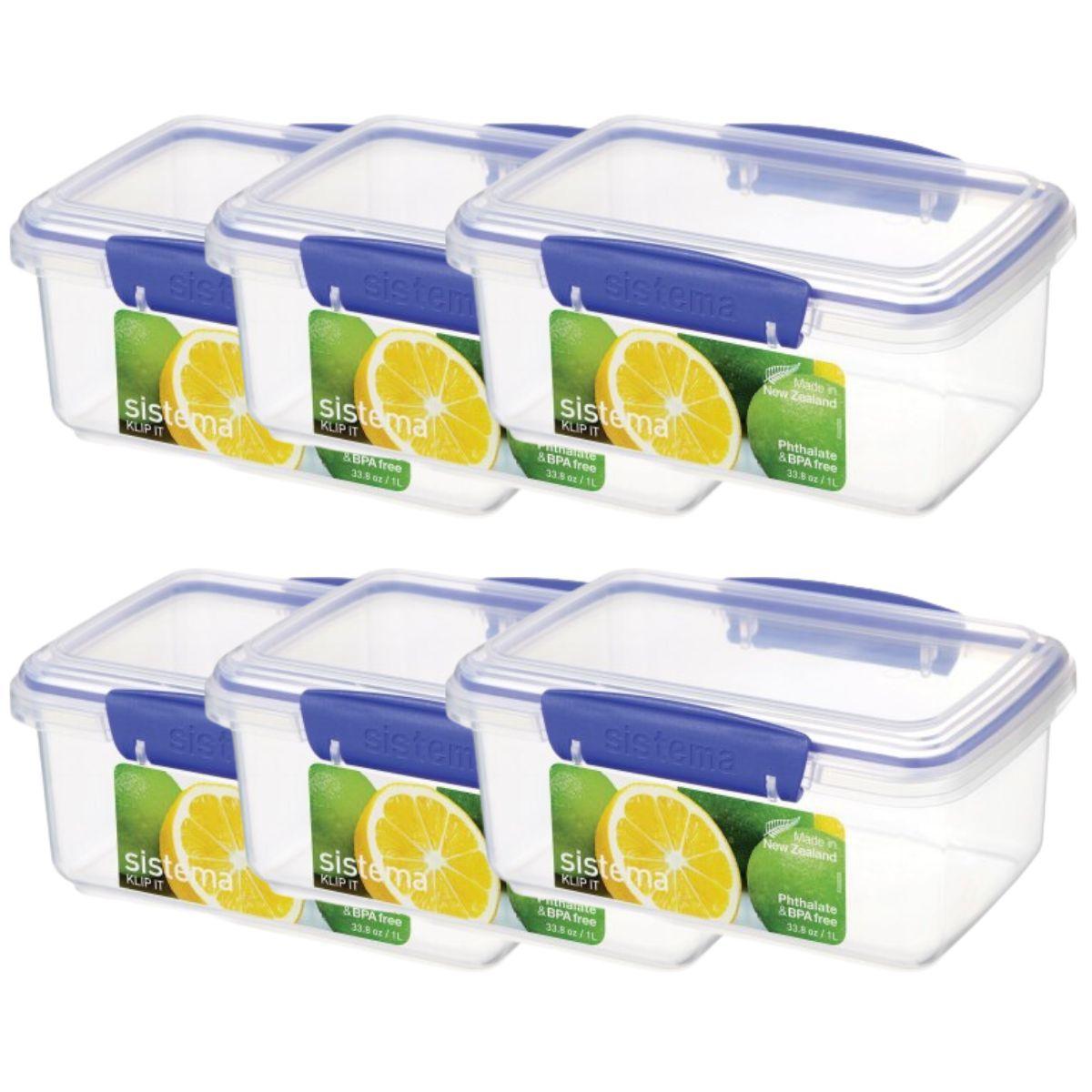 Pack 6 Tapers Rectangulares Sistema Azul 1 Litro-2