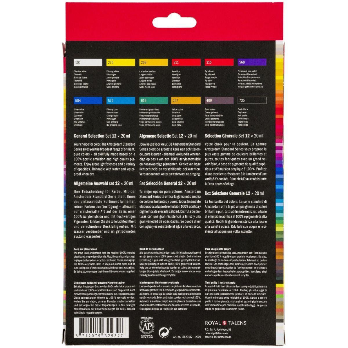 Acrílicos Amsterdam Series Estandar Pack 12x20ml-4