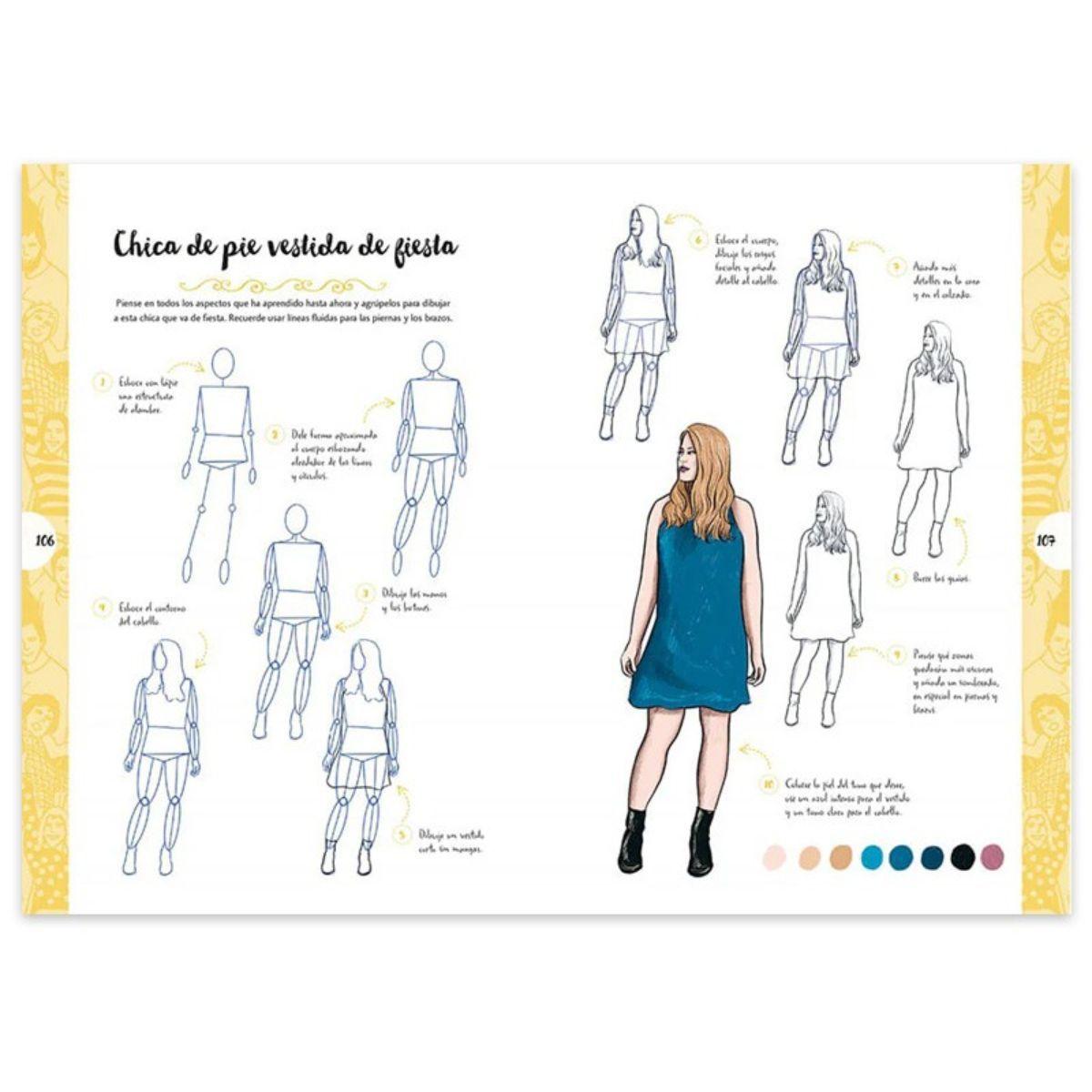 Libro Dibujar en 10 Pasos Personas Justine Lecouffe-2