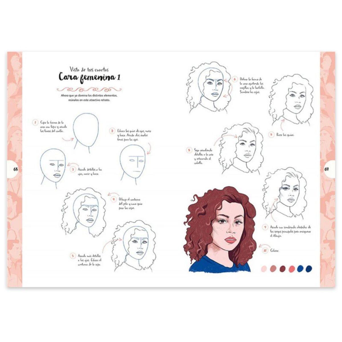 Libro Dibujar en 10 Pasos Personas Justine Lecouffe-3