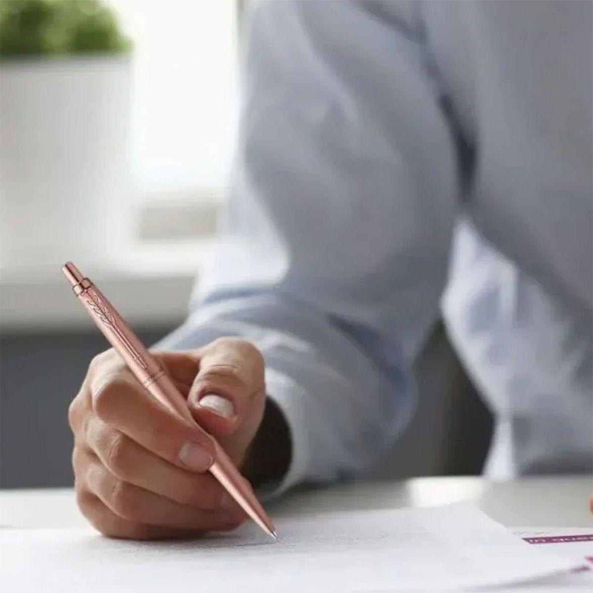 Bolígrafo Parker Jotter XL Oro Rosa Punta Mediana Tinta Azul-6