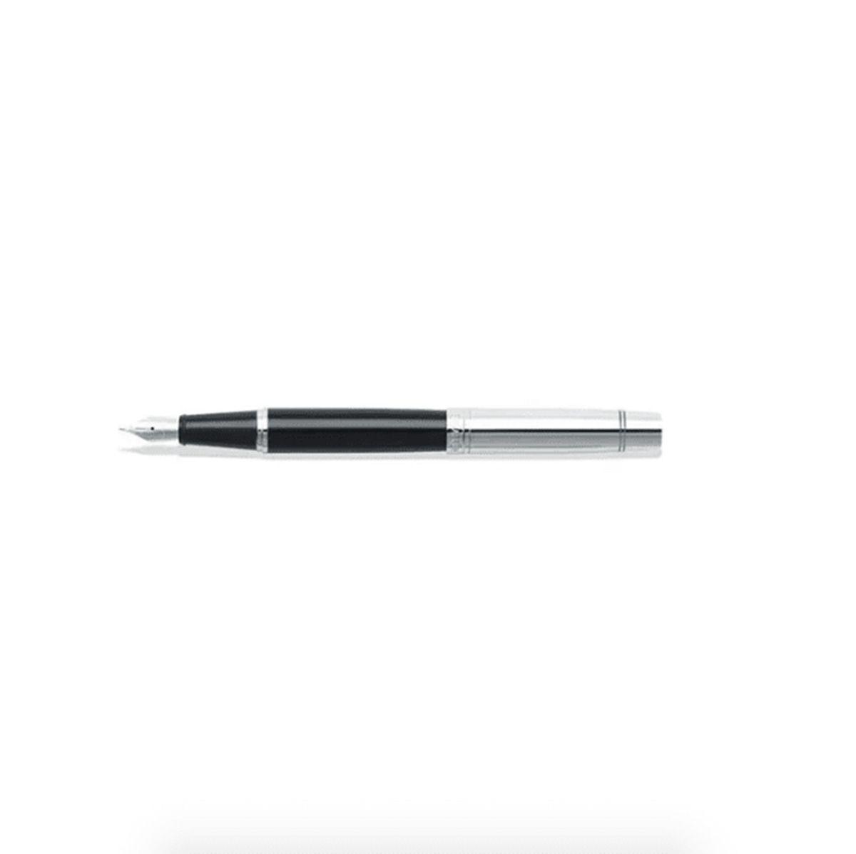 Plumas Sheaffer Serie 300 Punta Media Negro Brillante Cromo-2
