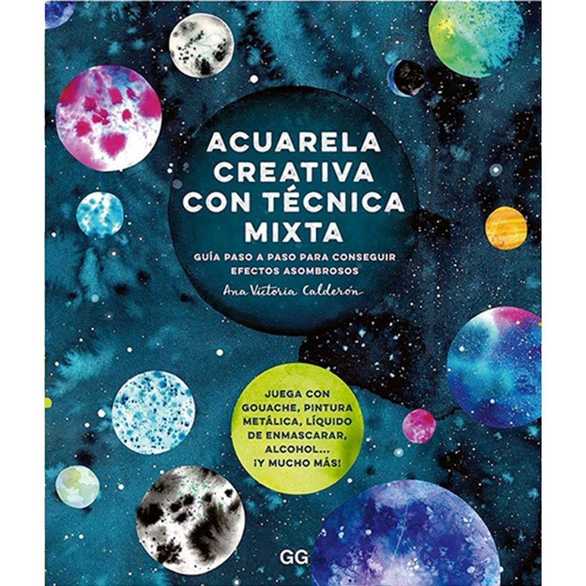 Libro Acuarela Creativa con Técnica Mixta Ana Victoria-0