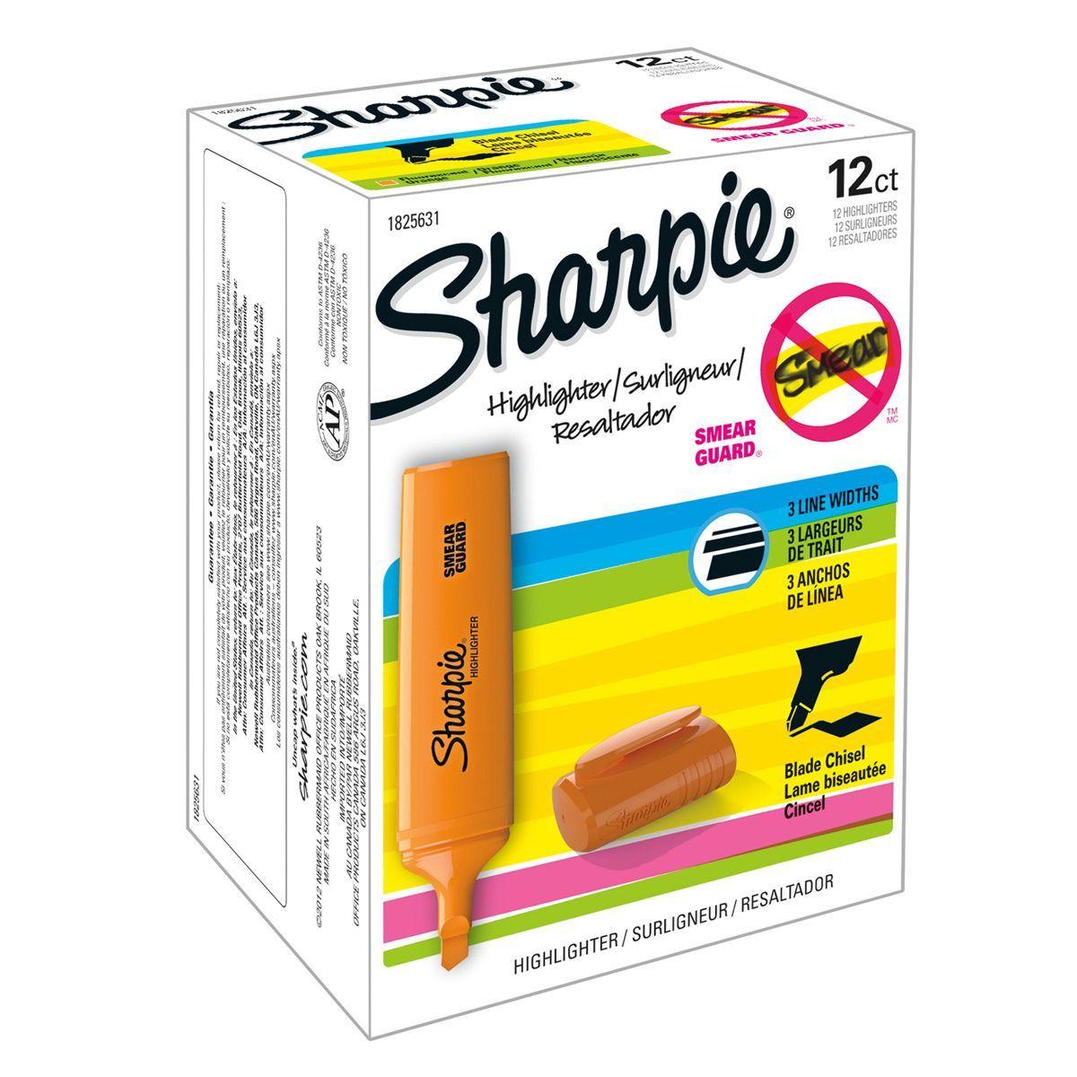 Destacador Sharpie Blade Naranjo Caja x12-0