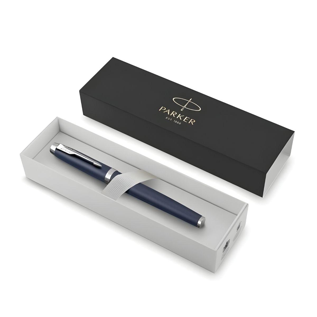 Pluma Parker IM Essential Azul Mate Tinta Azul-2