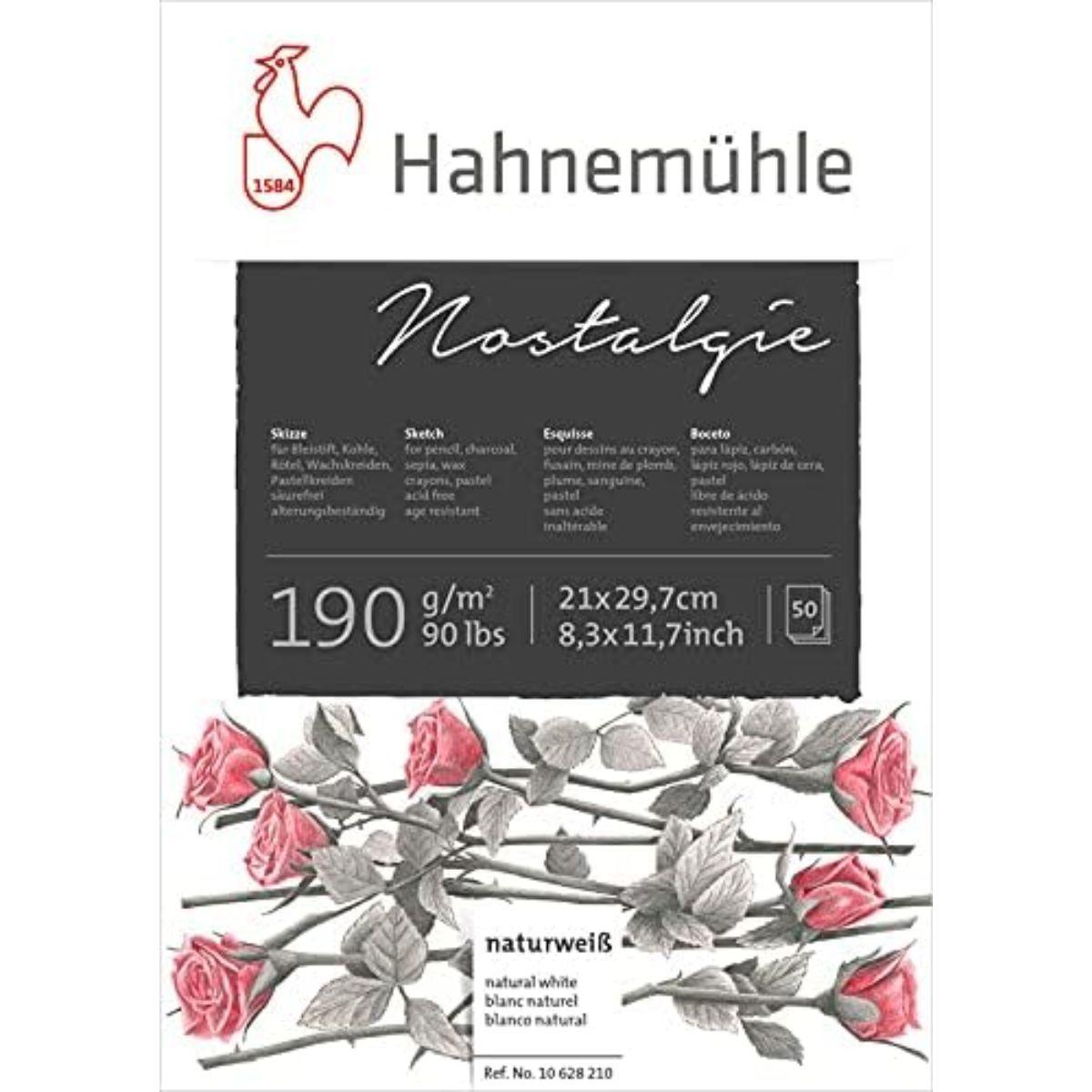 Block Dibujo Hahnemuhle Nostalgie 190gr 50hjs 21x29cm-0