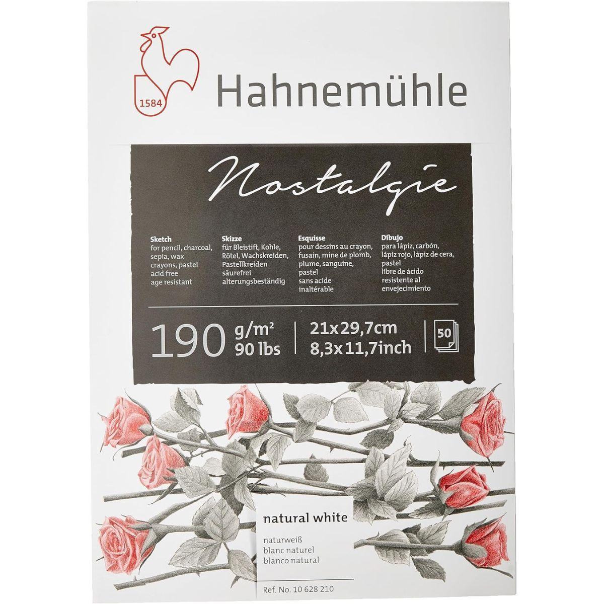 Block Dibujo Hahnemuhle Nostalgie 190gr 50hjs 21x29cm-1