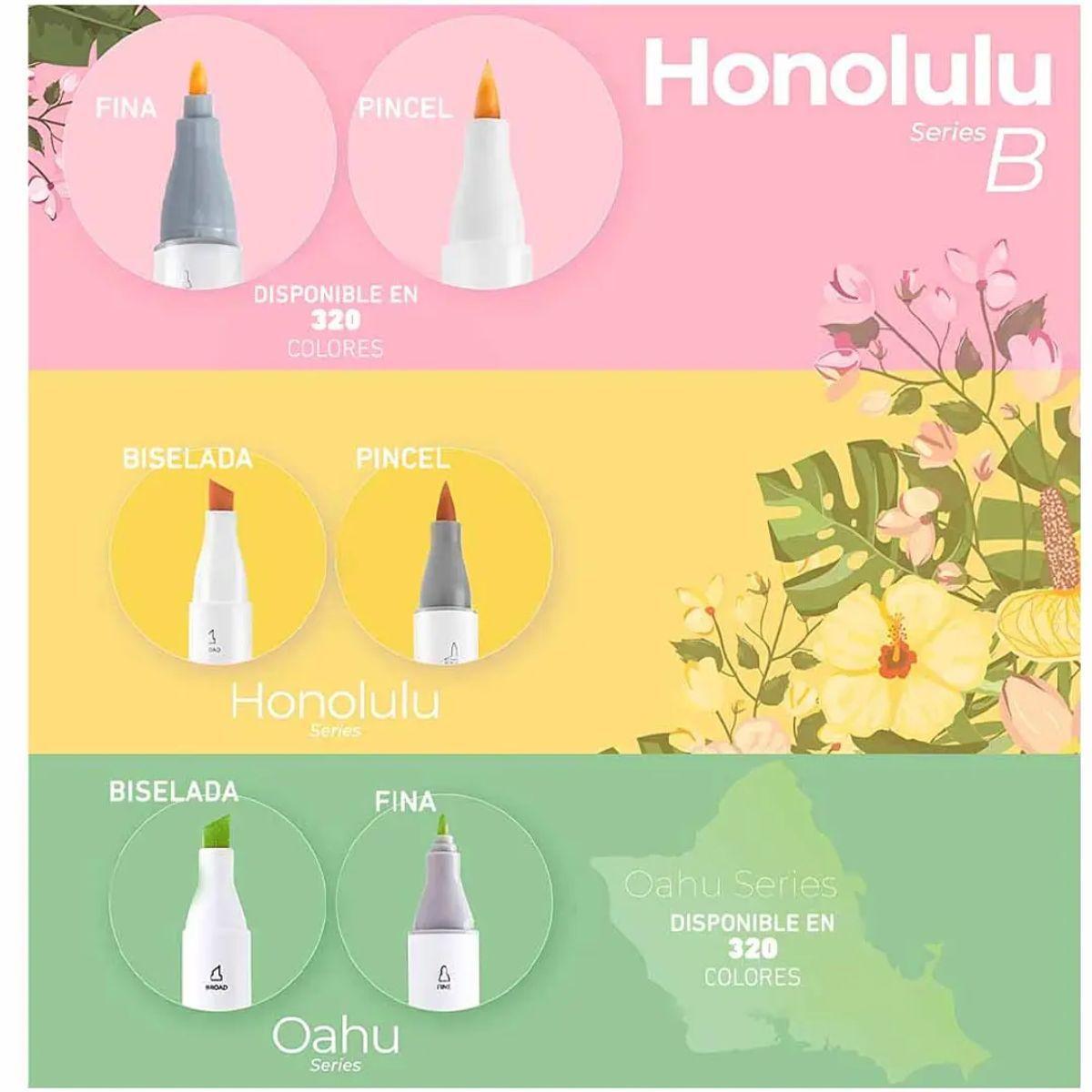 Set 48 Marcadores + Blender al Alcohol Ohuhu Honolulu B-2