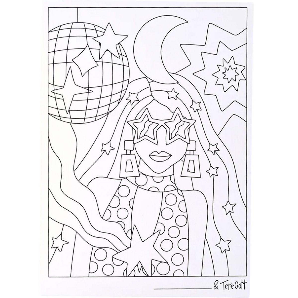 Libro para Colorear Art Party Girl Tere Gott-1