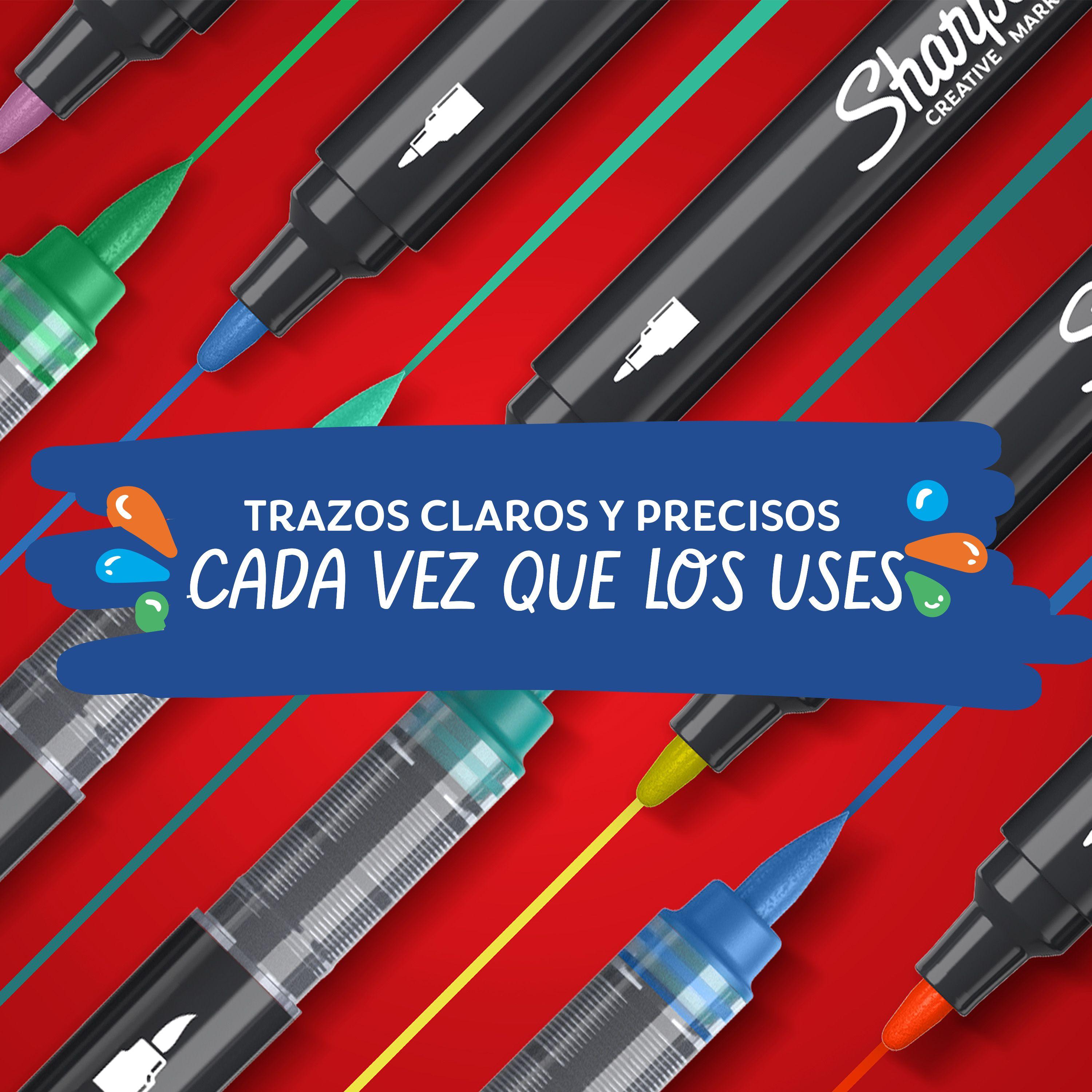 Marcadores Sharpie Acrylic Punta Bala Set 10 Colores Holiday-9