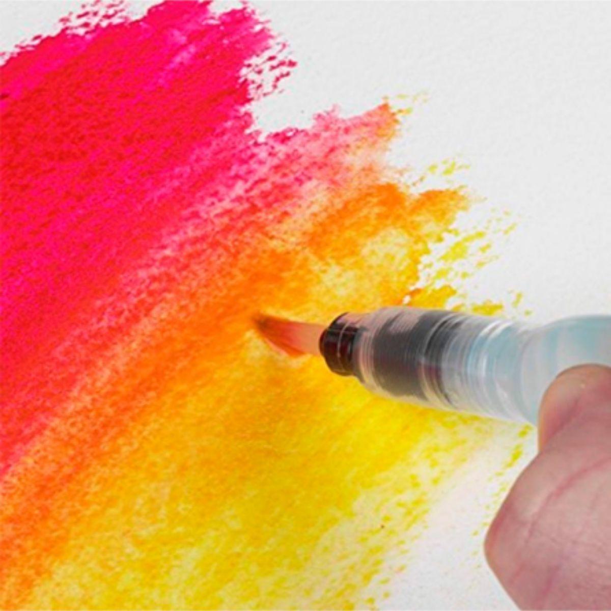 Pincel Con Depósito de Agua Pentel Punta Media-2