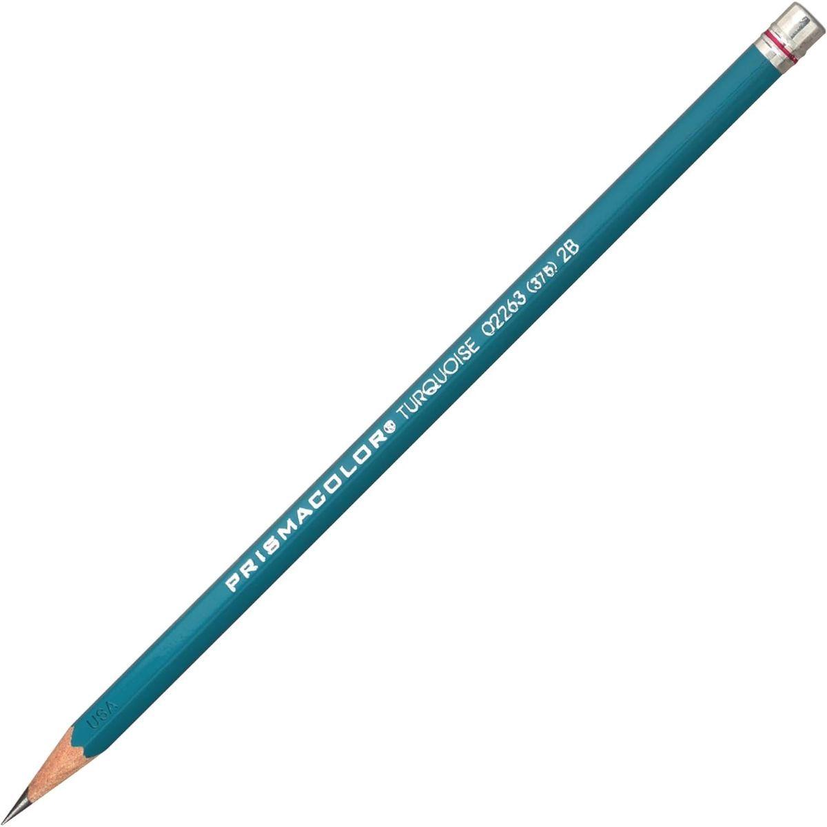 Lápices Grafito Prismacolor Turquoise 12 Dureza Media-6