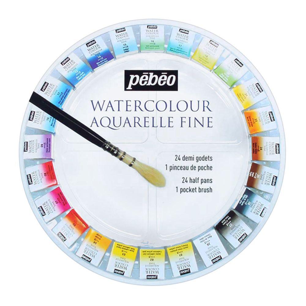 Acuarela en Pastillas Pebeo Aquarelle Fine Set 24 Colores-0