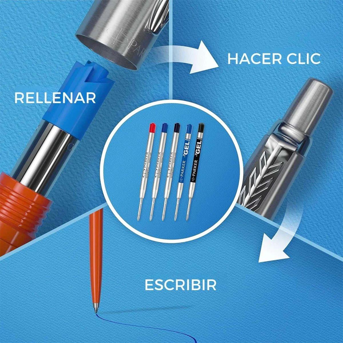 Bolígrafo Parker Jotter XL Negro Mate Tinta Azul con Caja-4
