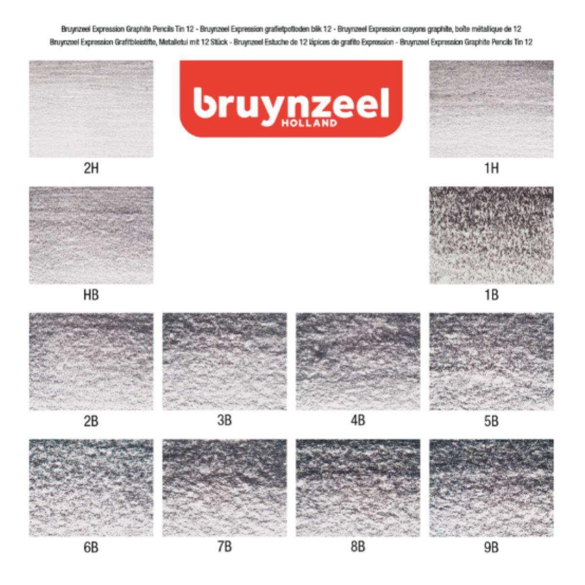 Lápices Grafito Bruynzeel Expression Caja 12 Graduaciones-2