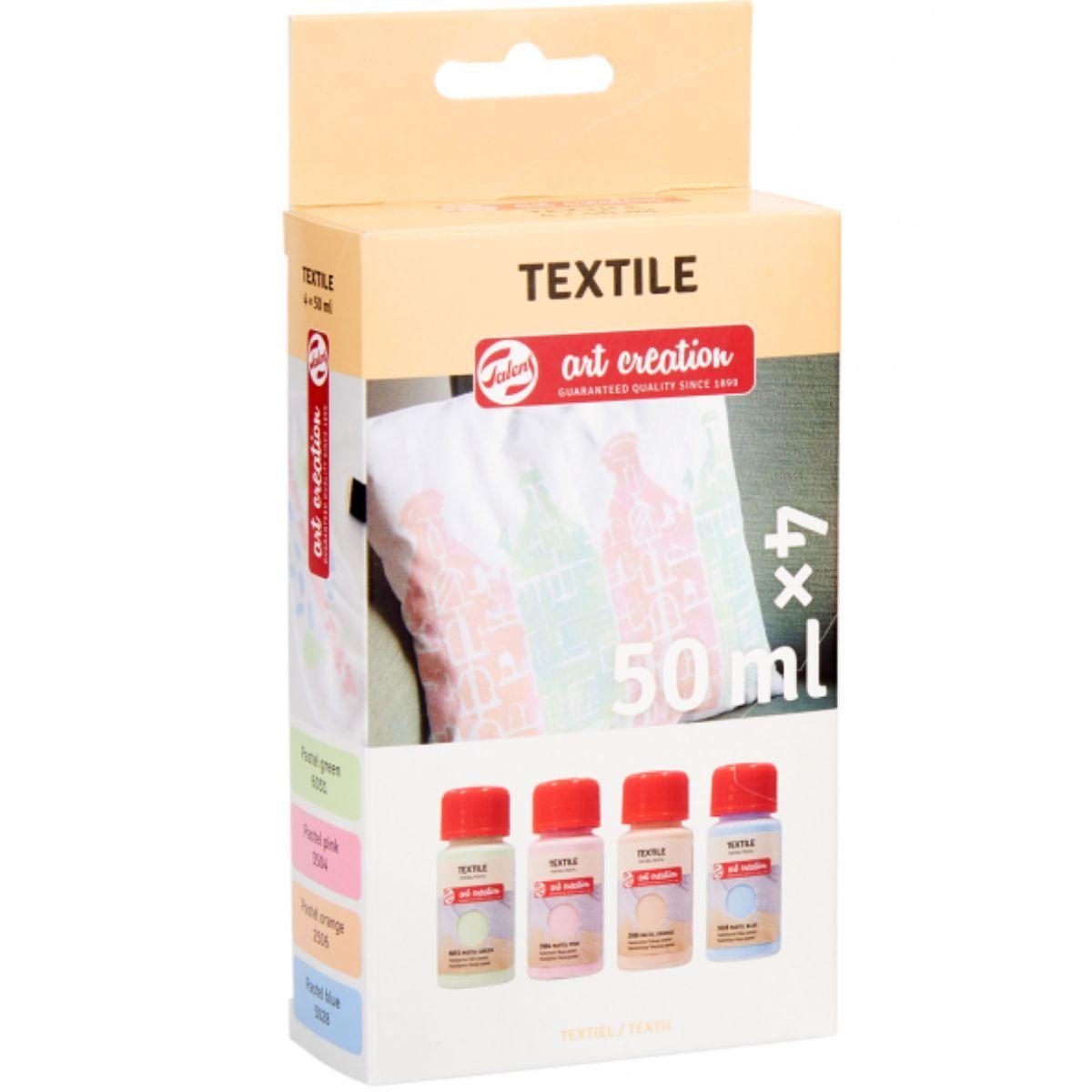 Pintura Textil Art Creation Set 4 Colores Pasteles 50ml-0