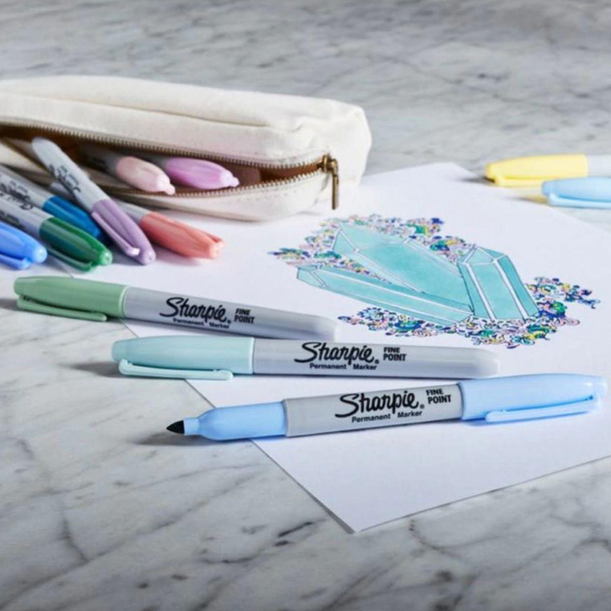 Set 24 Marcadores Sharpie Punta Fina Colores Místicos-2