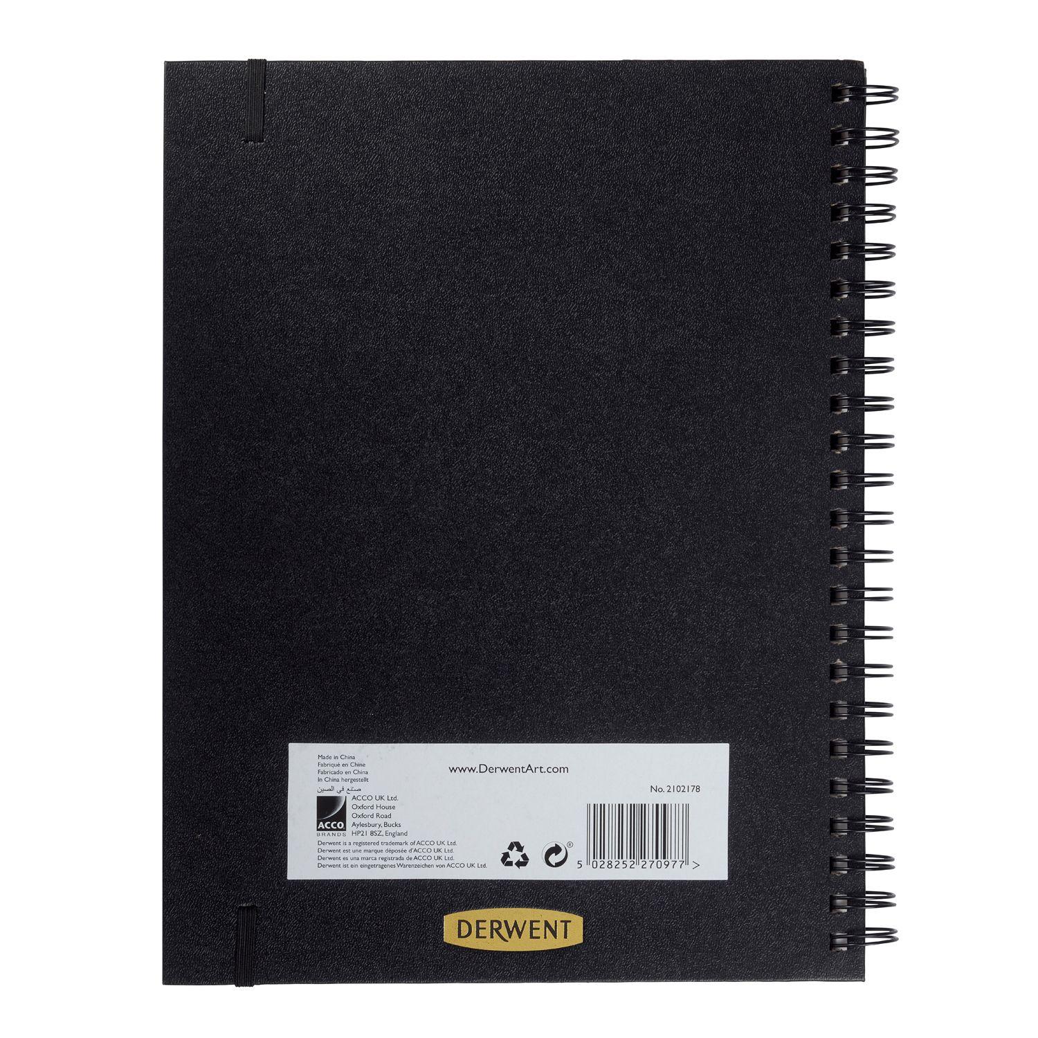 Croquera Dibujo Derwent Hoja Negra 200gr 40 Hojas A4 21x29cm-1