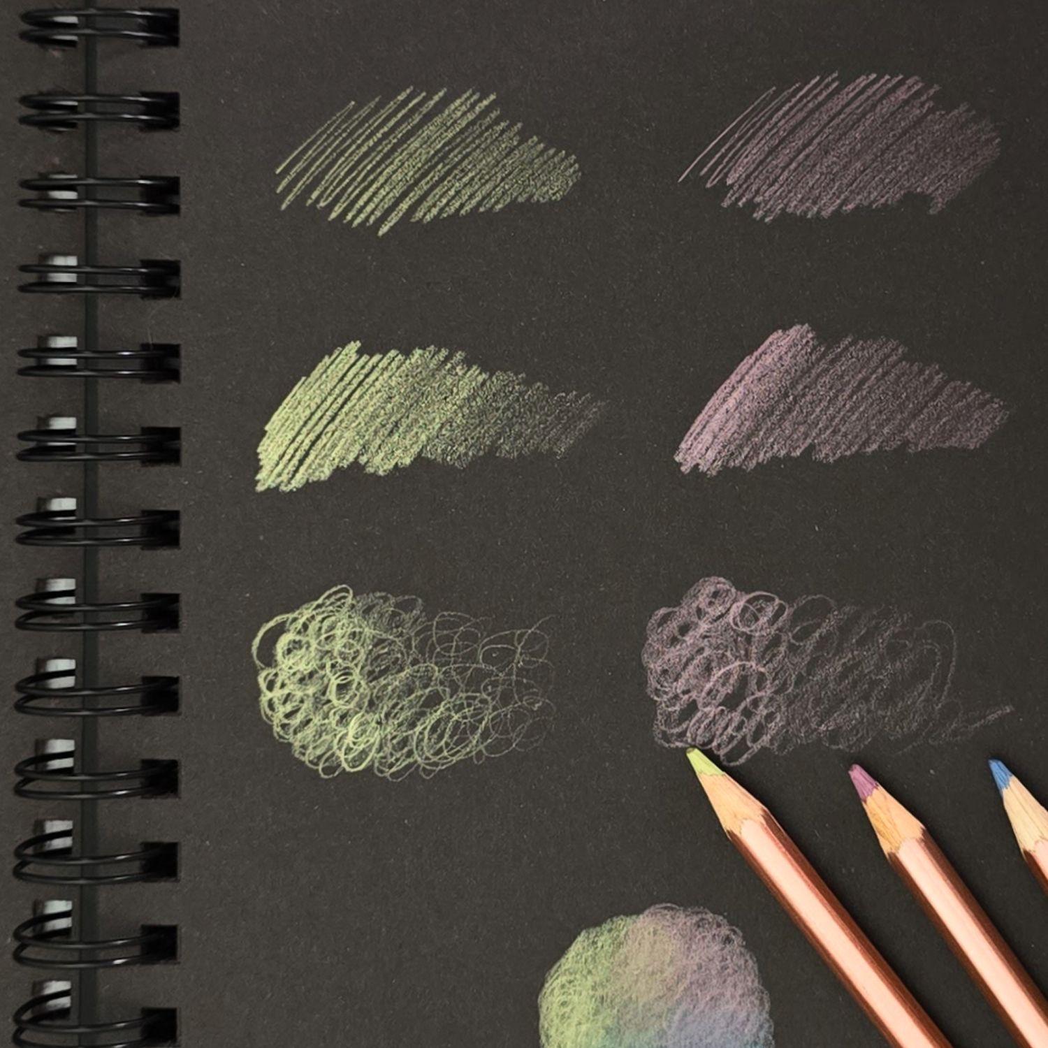 Croquera Dibujo Derwent Hoja Negra 200gr 40 Hojas A4 21x29cm-5