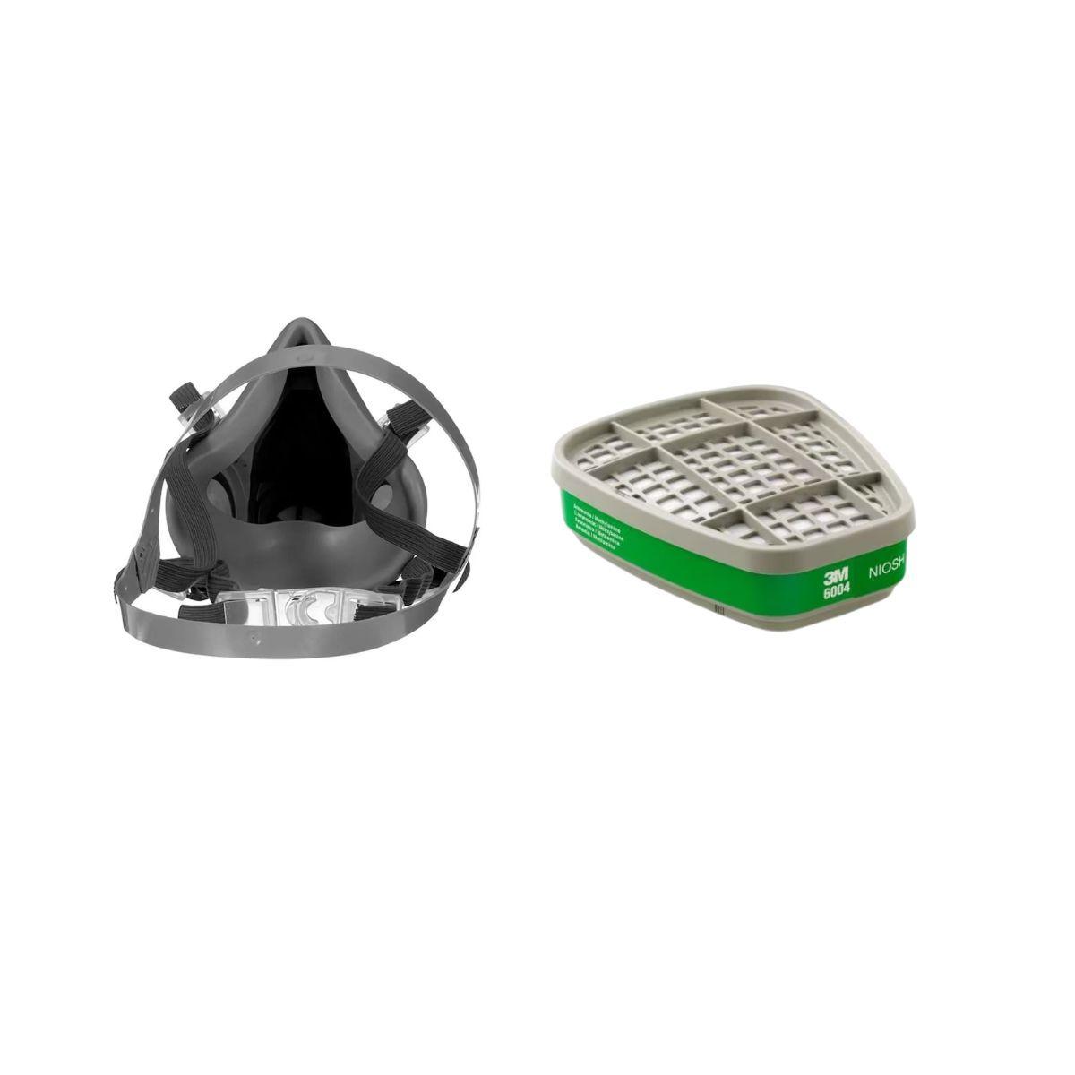 Respirador Medio Rostro 3M + Filtros 6004 (Amoniaco)-2