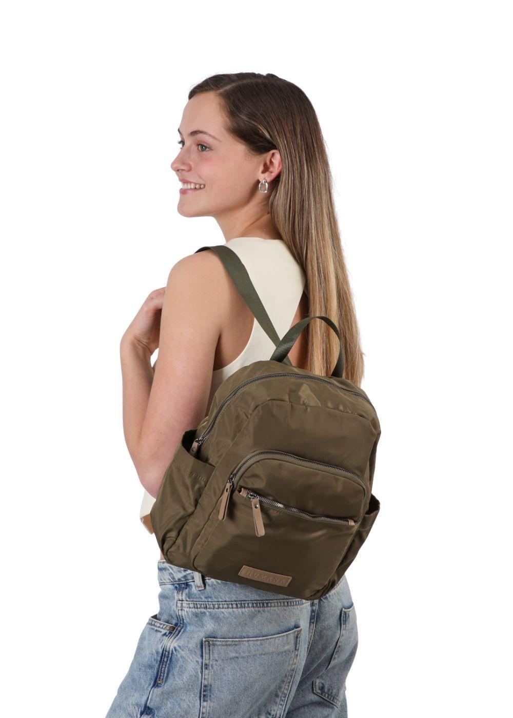 Mochila Dacey Verde militar Humana-4