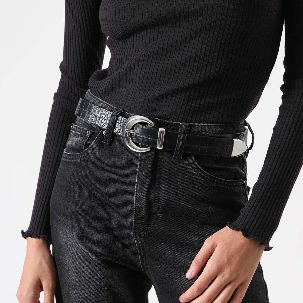 Cinturón Inv Croco Negro Humana-1
