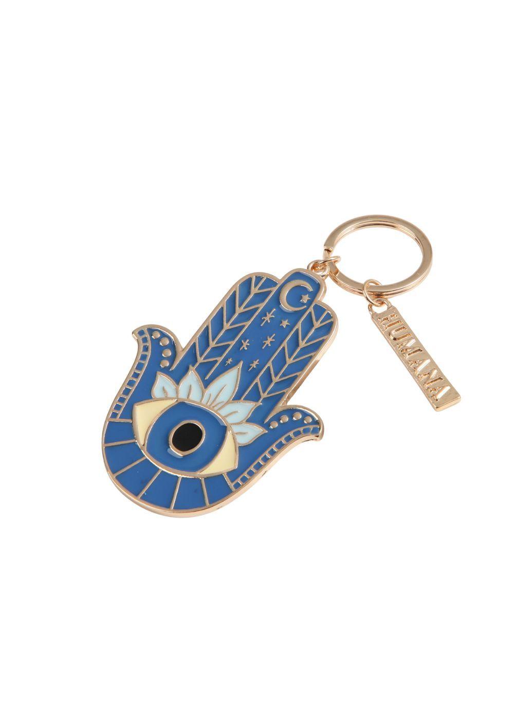 Llavero Hamsa Azul Humana-0