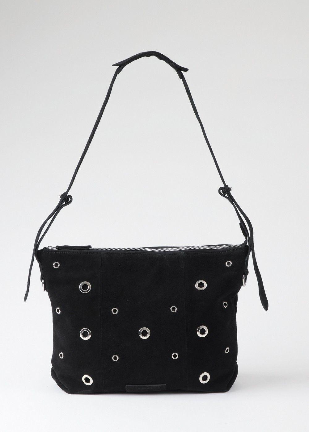 Cartera Cruzada Angie Black Suede Humana-0