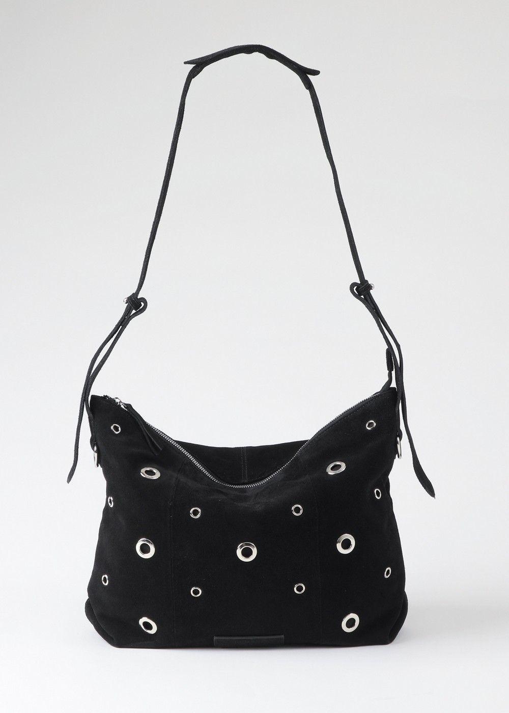 Cartera Cruzada Angie Black Suede Humana-1