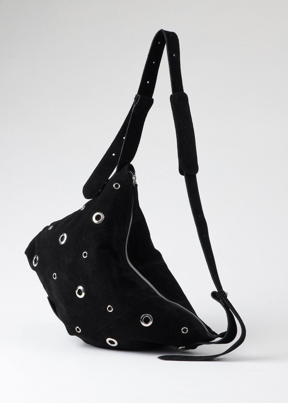 Cartera Cruzada Angie Black Suede Humana-2
