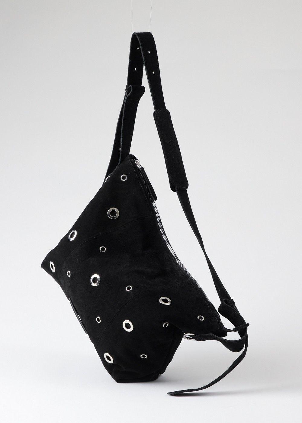 Cartera Cruzada Angie Black Suede Humana-3