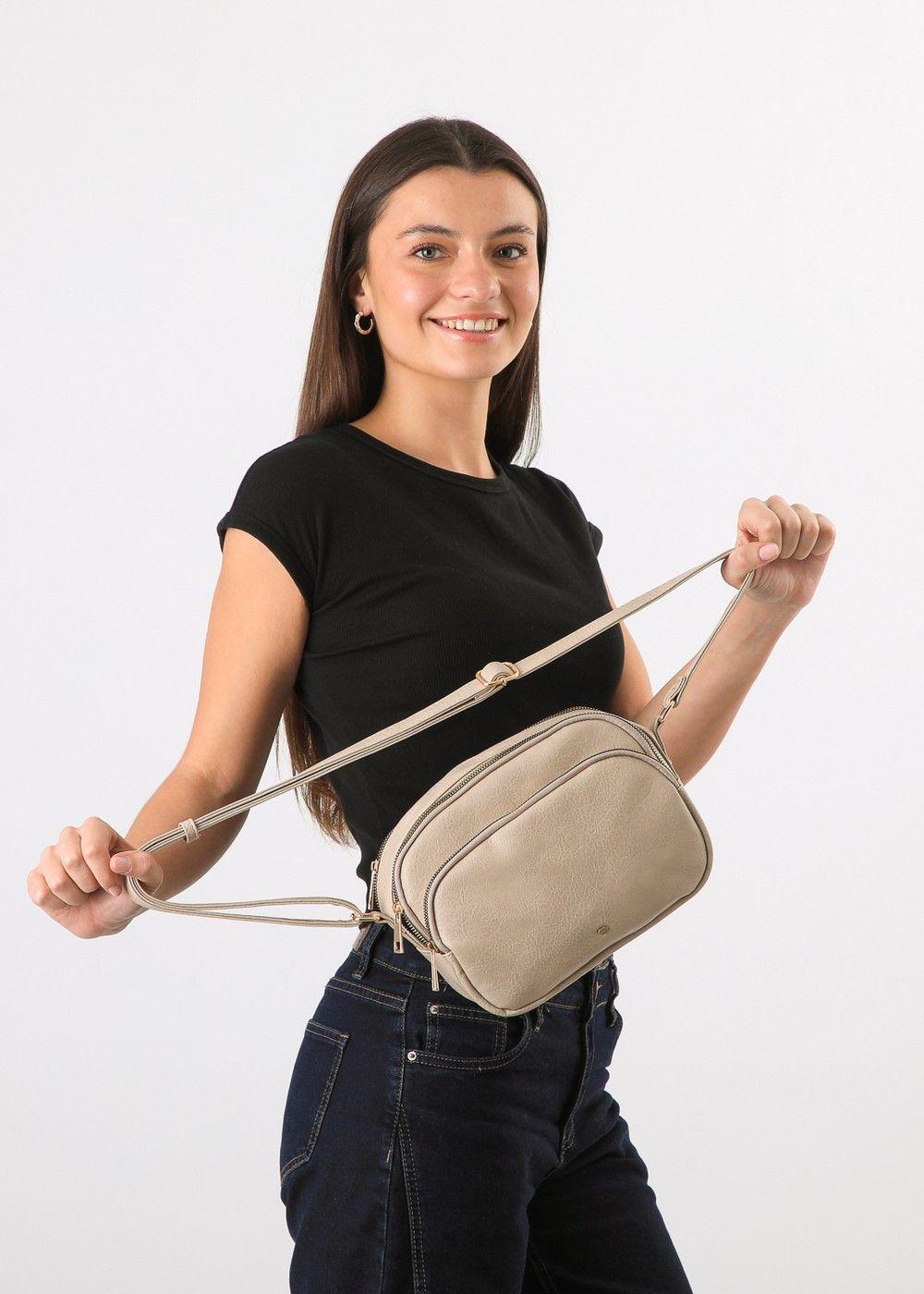 Cartera Cruzada Baniano Beige I-D-2