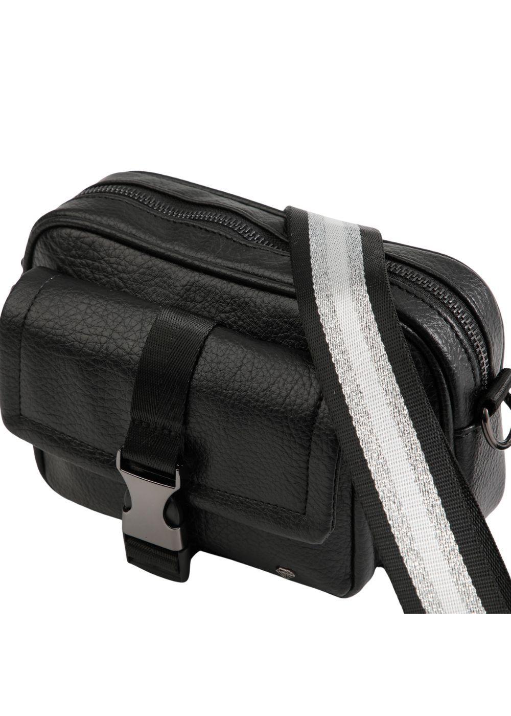 Cartera Bandolera Bignonia Ecocuero Negro ID-2