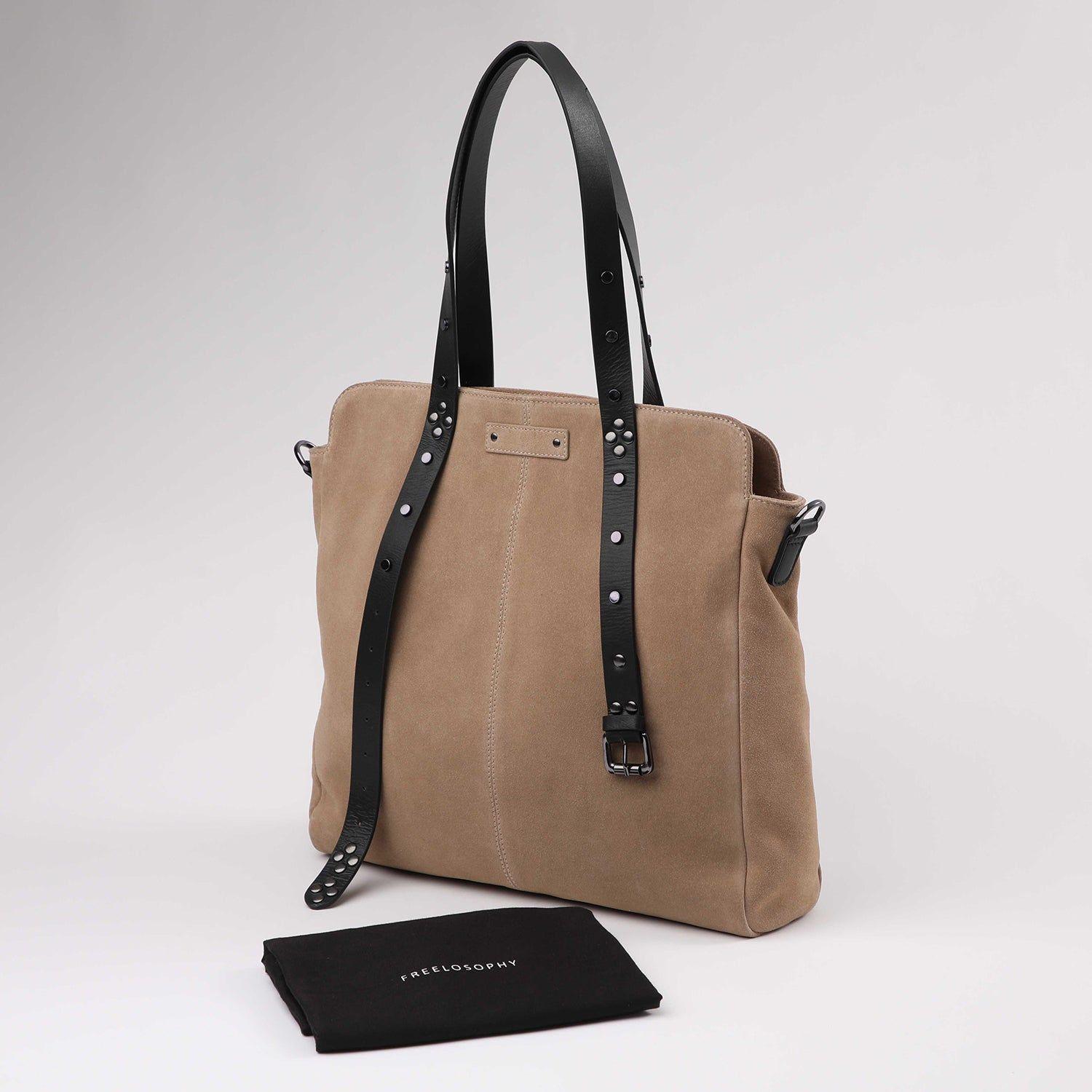 Cartera Cuero Hombro Budapest Beige-4
