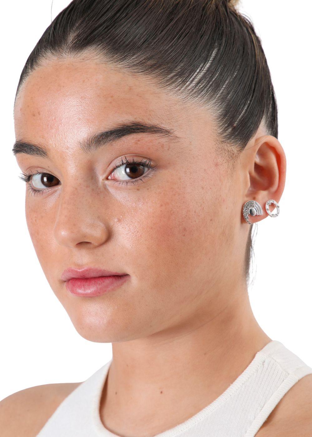 Set de 2 aros Lu Plateado ID-1
