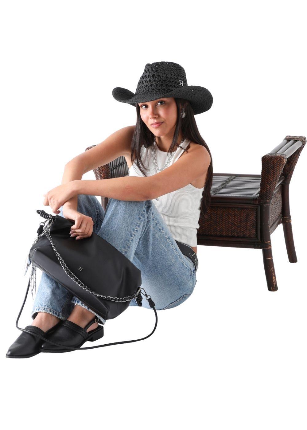 Cartera Bandolera Jena Negro Humana-6