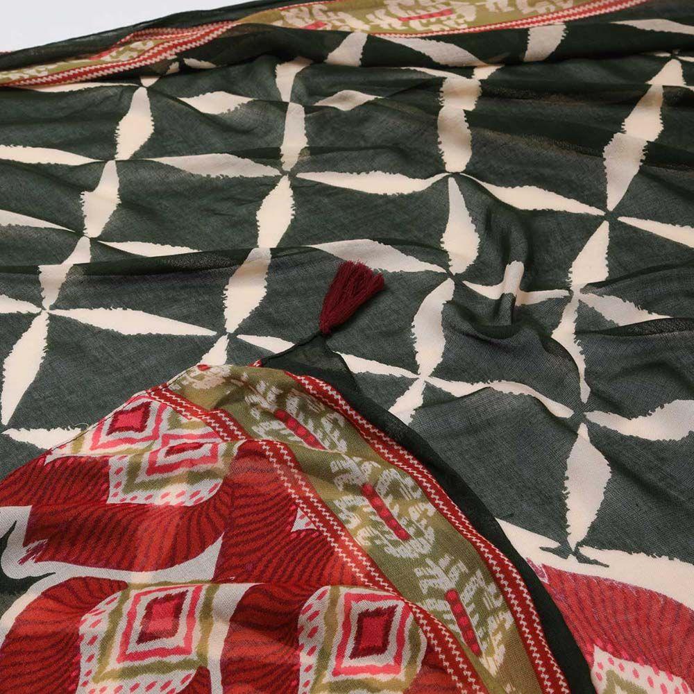 Pañuelo Estampado Roche Verde Humana-1