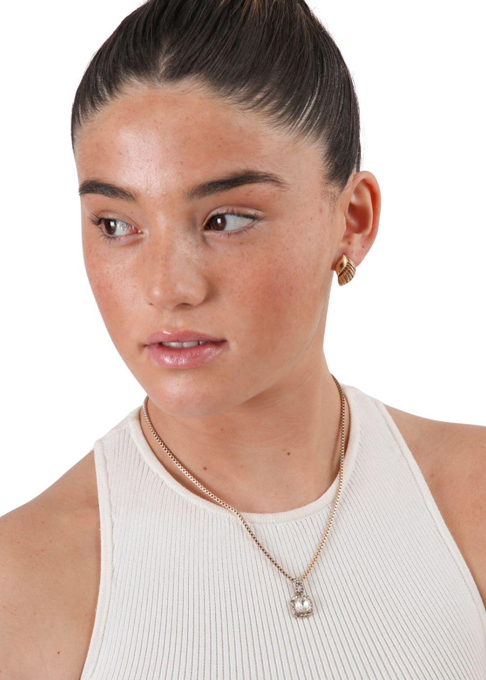 Set de aros y collar Cima Dorado ID-1