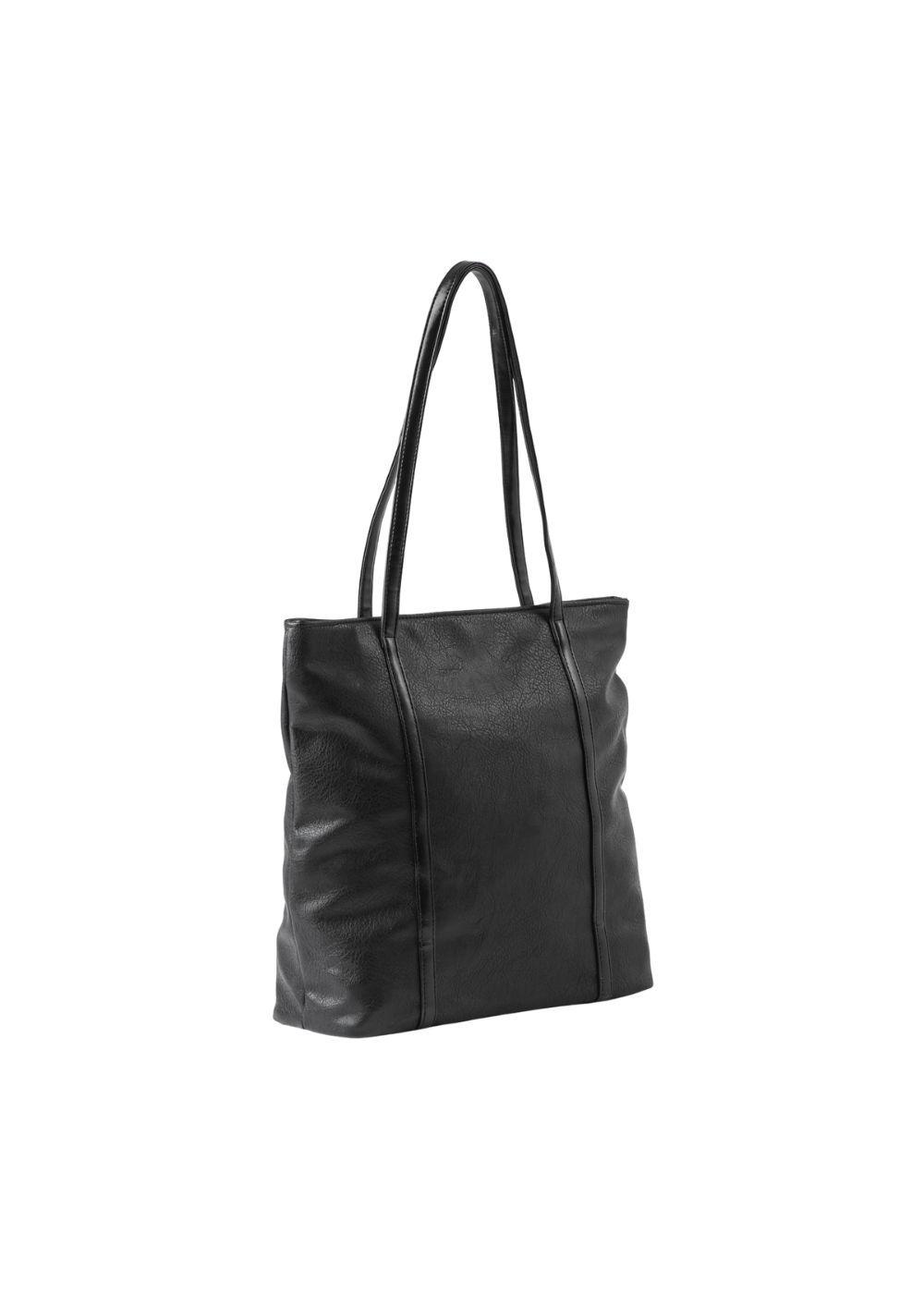 Cartera Tote Damar Ecocuero Negro Humana-2