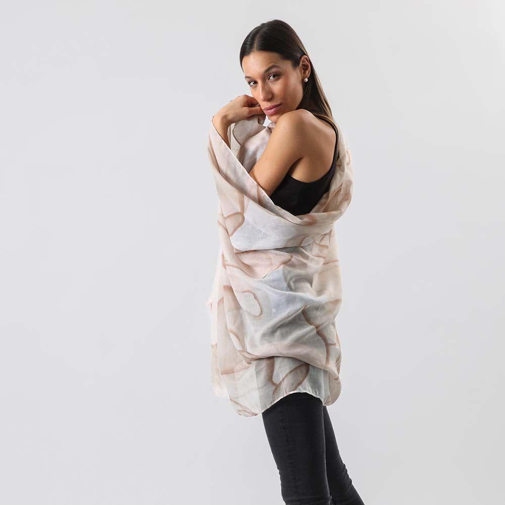 Pañuelo Estampado Esmée Beige i-D-1