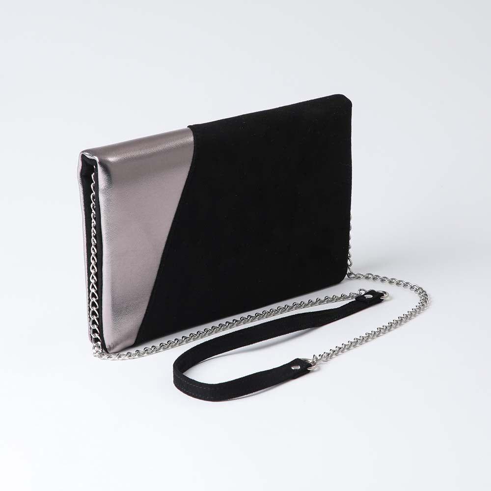 Cartera Cruzada Mia Plateada i-D-2